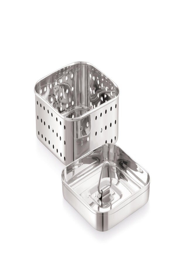 Tosaa Stainless Steel Paneer Maker Mould - Medium Size (450ml) | Square Paneer/Tofu Press with Lid | Whey Separator for Homemade Paneer, Tofu & Cheese | Easy to Use & Clean - Image 4